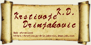 Krstivoje Drinjaković vizit kartica